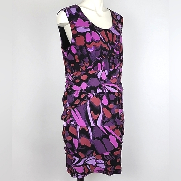 Ricki's Sleeveless Tiered Sheath Sleeveless Dress Purple Black  Lined Stretch XL - Picture 2 of 15